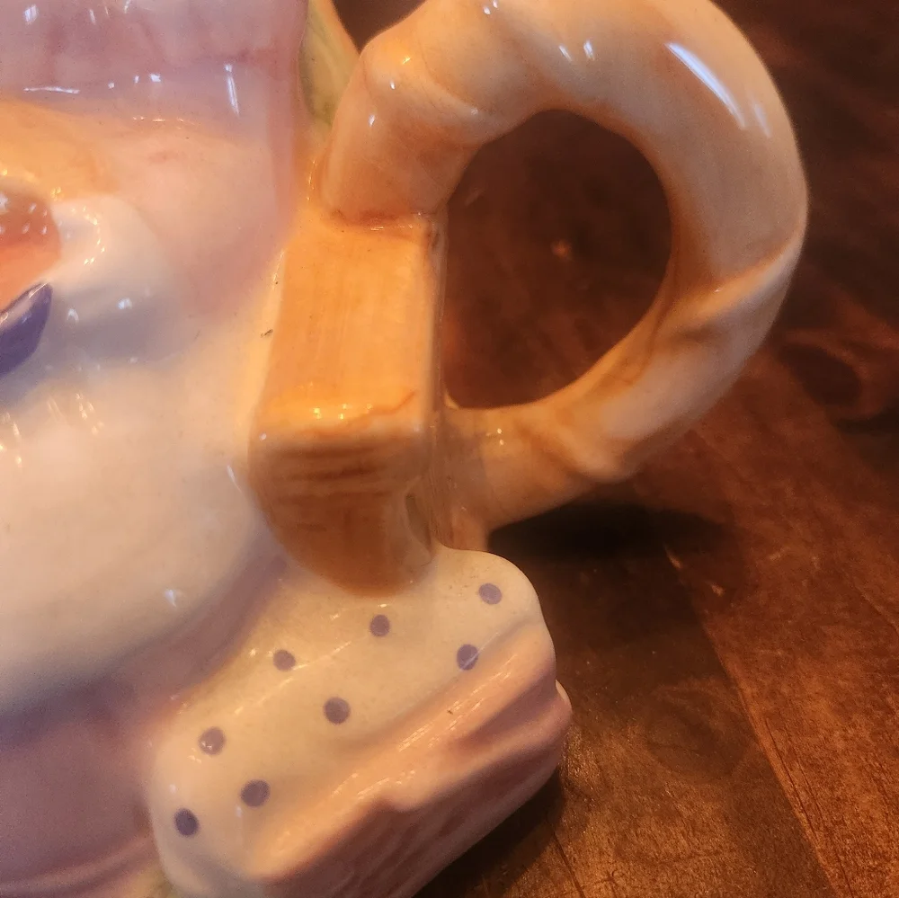 Vintage Applause Inc Charming Cat Couple Ceramic Teapot